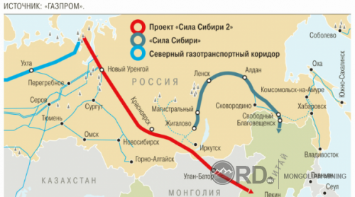 “Газпром” компани Монголоор дайруулах хийн хоолойн маршрутаа зураглан гаргажээ